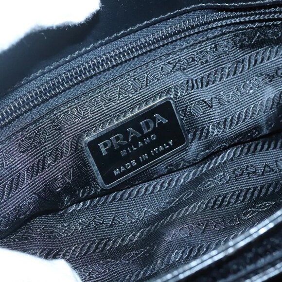 PRADA Sports Tote Bag Canvas Black Silver Auth SW787 - Picture 10 of 16